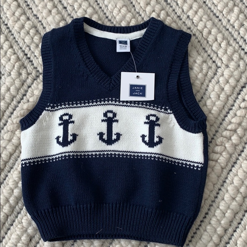 Janie and Jack nautical vest